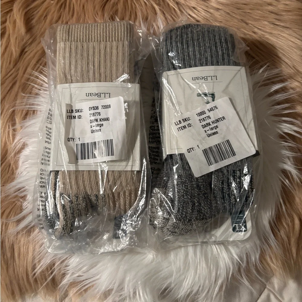L.L. Bean Men's Casual Socks - Black and Tan